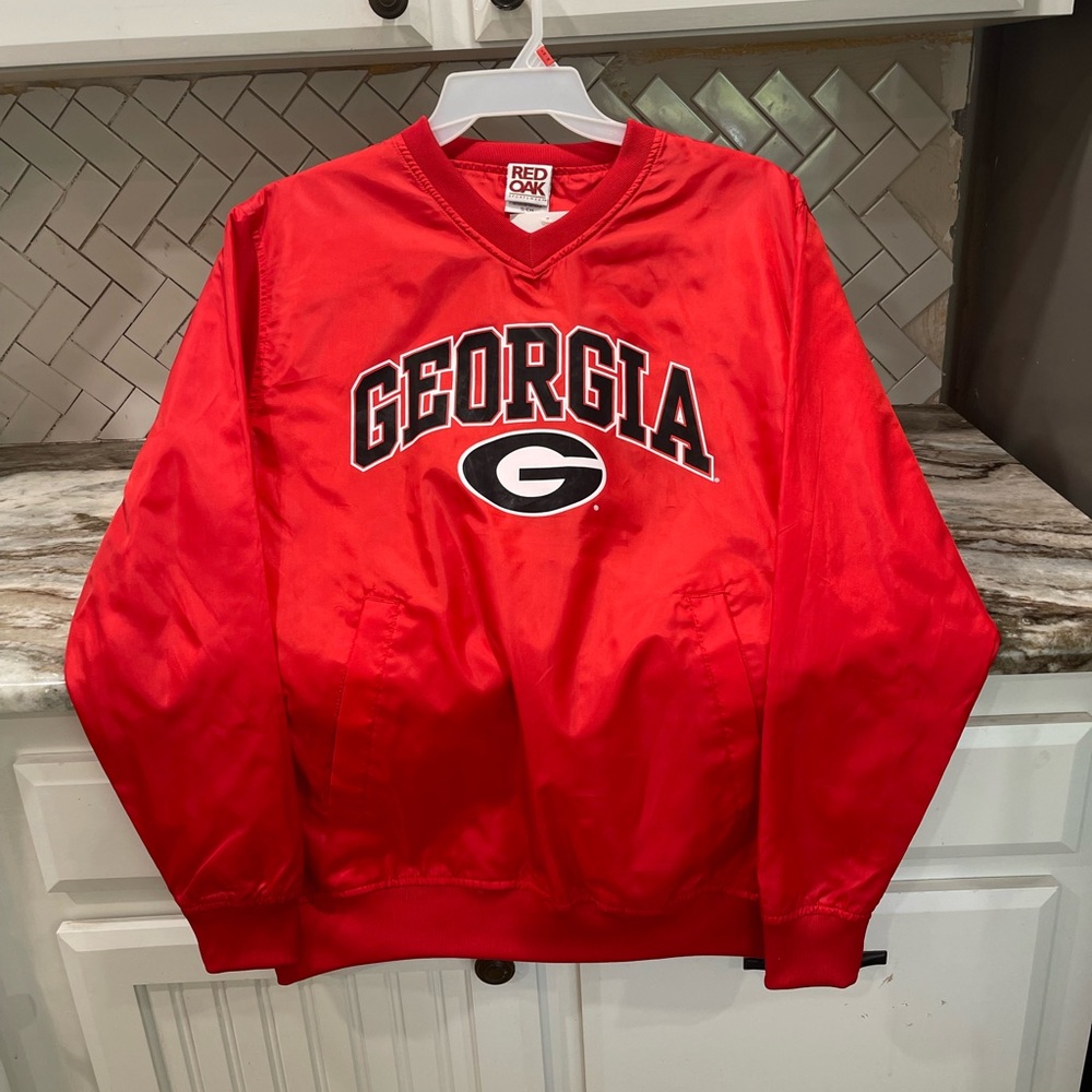 Georgia Red and Black Varsity Jacket with Bold Logo